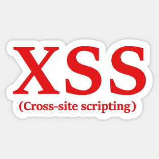 XSS (Cross-site scripting) Sticker